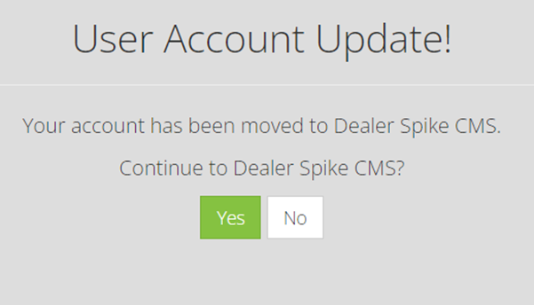 What dealer sees when they try to login via ari-cms